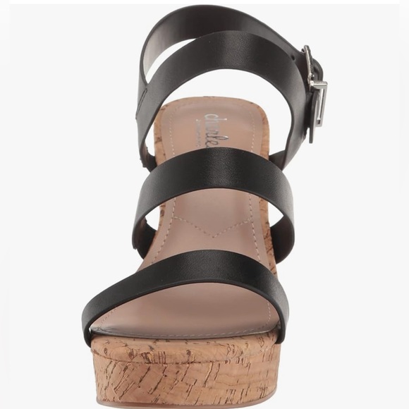CHARLES BY CHARLES DAVID Women's Liber Platform Black Straps/Cork Sole 8M NIB - Picture 3 of 11